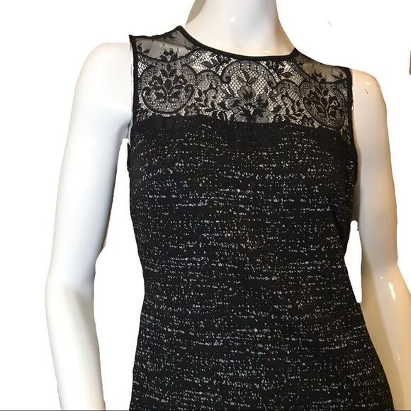 Vince Camuto Lace Marbleized Sleeveless Dress Black Size 4 - Picture 2 of 12